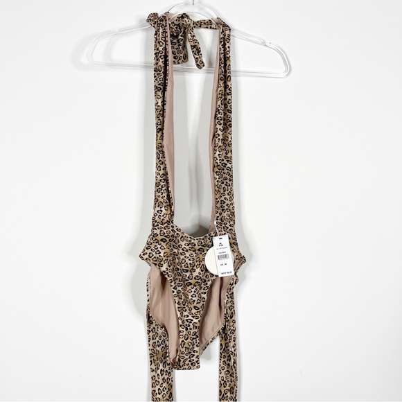 Revolve Pilyq Alex One Piece Swimsuit in Leopard - Picture 4 of 5